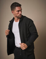 Ribbed Interlock Hooded Full Zip - imagine 2
