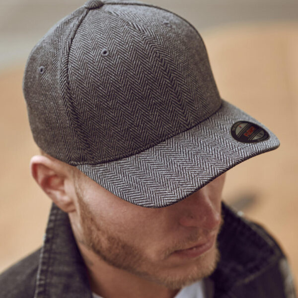 Heringbone Melange Cap