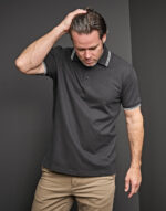 Luxury Stripe Stretch Polo - Image 2