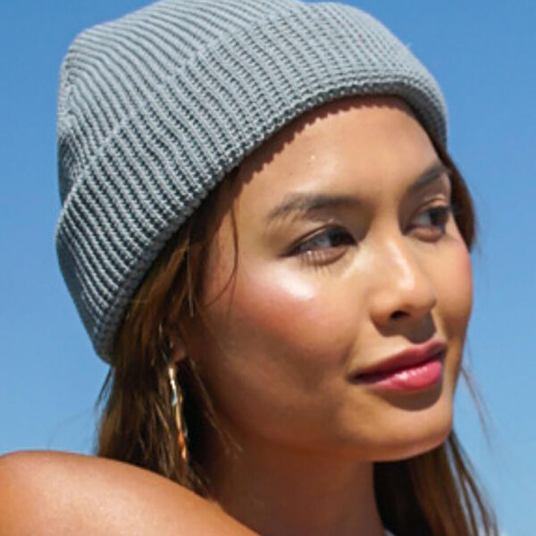 Recycled Yarn Waffle Knit Beanie