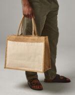 Cotton Pocket Jute Shopper - Image 3