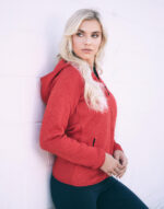 Lux Hooded Knit Fleece Jacket for women - Image 2