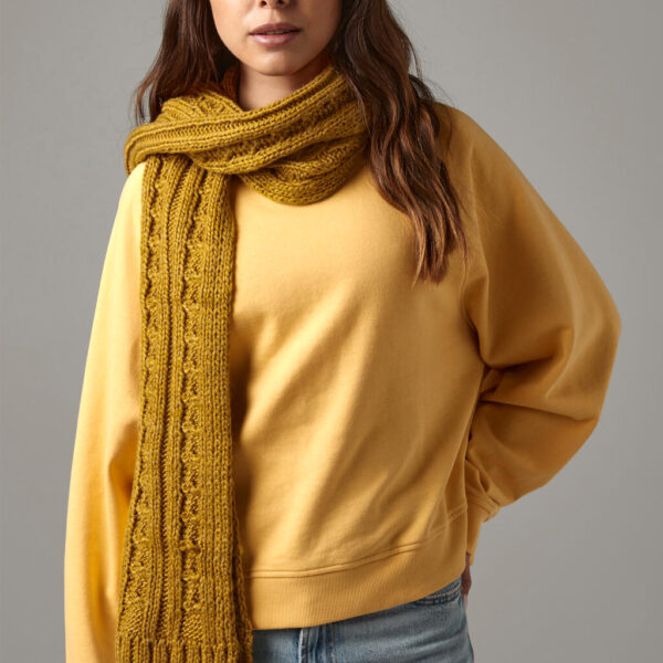 Cable Knit Melange Scarf