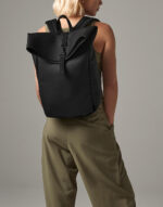 Matte PU Rolltop Backpack - imagine 4
