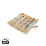 Reusable bamboo travel cutlery set - imagine 2