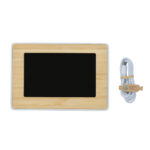 Utah RCS recycled plastic and bamboo LED clock - Image 3
