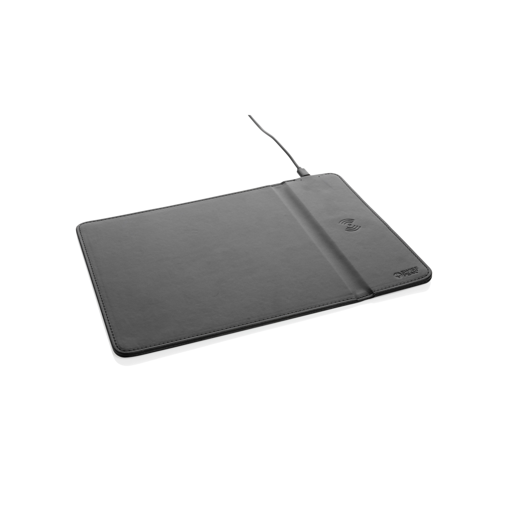 P300.241__B_1__e5022df2557e422da150925093e955f5.jpg Swiss Peak RCS recycled PU 10W wireless charging mousepad - Image 1