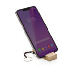 Standkey bamboo keychain phone stand - Image 3