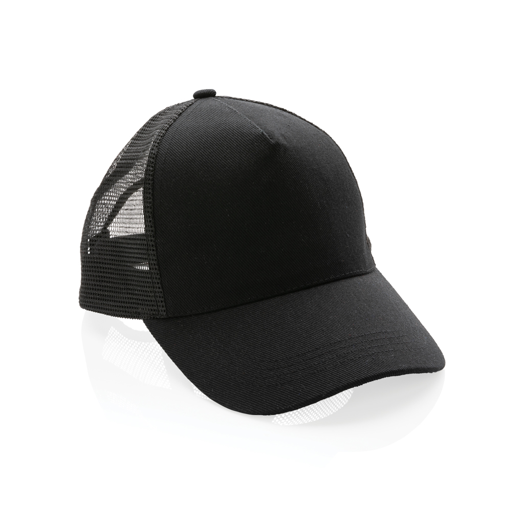 P453.351__B_1__57ef5bb19b3c4341b07ff0438239390e.jpg Impact AWARE™ Brushed rcotton 5 panel trucker cap 190gr - Image 1