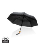 21" Impact AWARE™ RPET 190T bamboo auto open/close umbrella - Image 2