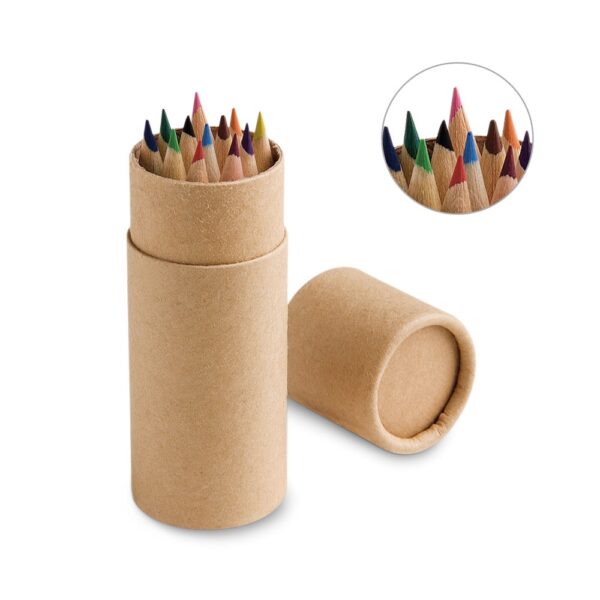 CYLINDER. Cutie 12 creioane colorate