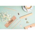 GEOFFREY. Set de scris versatil compus din creion, ascuțitoare, radieră și riglă - imagine 3