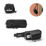 DELFOS POUCH. Geantă de talie 300D cu poliester reciclat și 600D cupoliester reciclat cu elemente reflectorizante