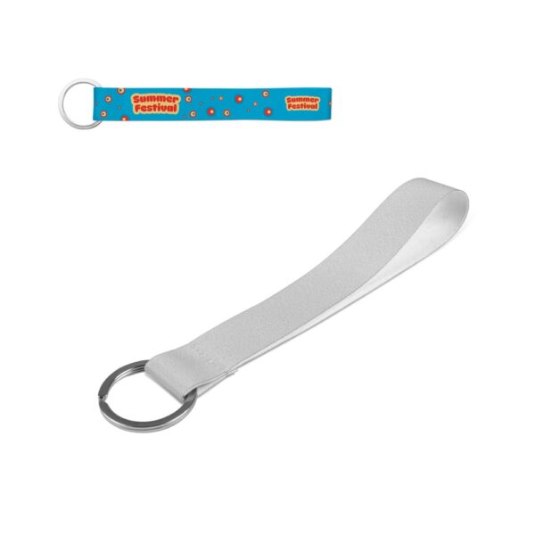 TELFORD. Lanyard scurt din poliester pentru sublimare cu inel