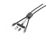 ZEWAIL. Cordon cu suport pentru smartphone inclus, cablu USB-C și diverse adaptoare din ABS reciclat și TPE reciclat - imagine 2