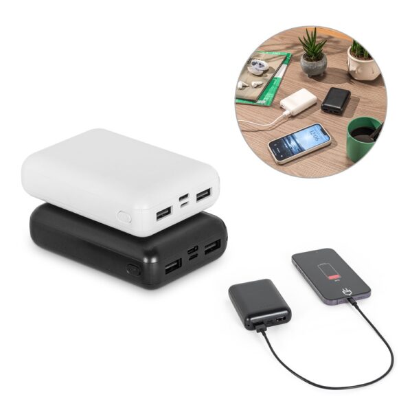 LEAKEY 10. Power bank 10'000 mAh în ABS reciclat (100% rABS)